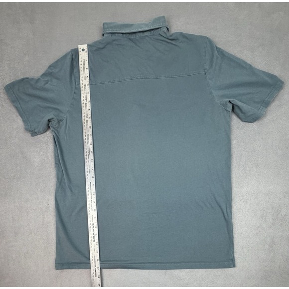 Croquet Polo Shirt Mens Large Green Organic Cotton Preppy Academia Chest Pocket - Picture 4 of 7